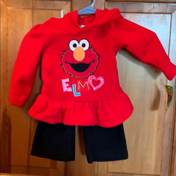Sesame Street Other - Girls 2 piece, Elmo outfit, 18 months